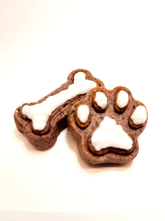 Blueberry & Apple ~  Gluten-Free Paws & Bones Cookies ~ Decorated
